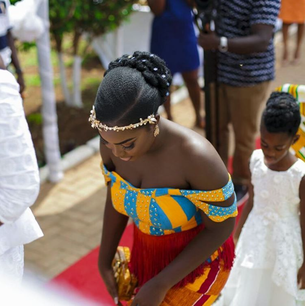 Black Wedding Moment Of The Day: We Can't Stop Talking About This Bride's Natural Hairstyle and Cultural Gown